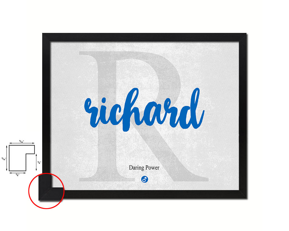 Richard Personalized Bible Name Plate Framed Print Art Kids Baby Room Wall Decor Gifts