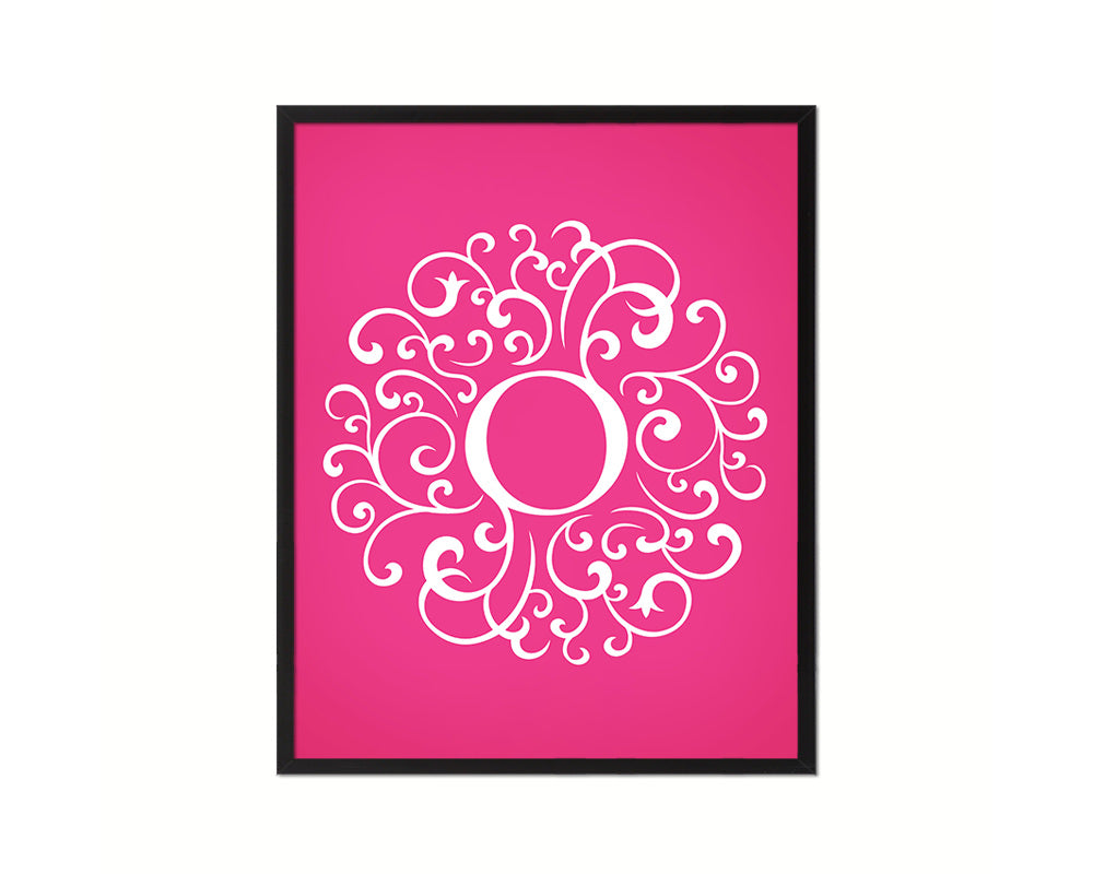 Letter O Personalized Mandela Monogram Framed Prints Wall Art