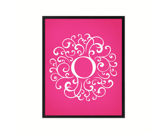 Letter O Personalized Mandela Monogram Framed Prints Wall Art