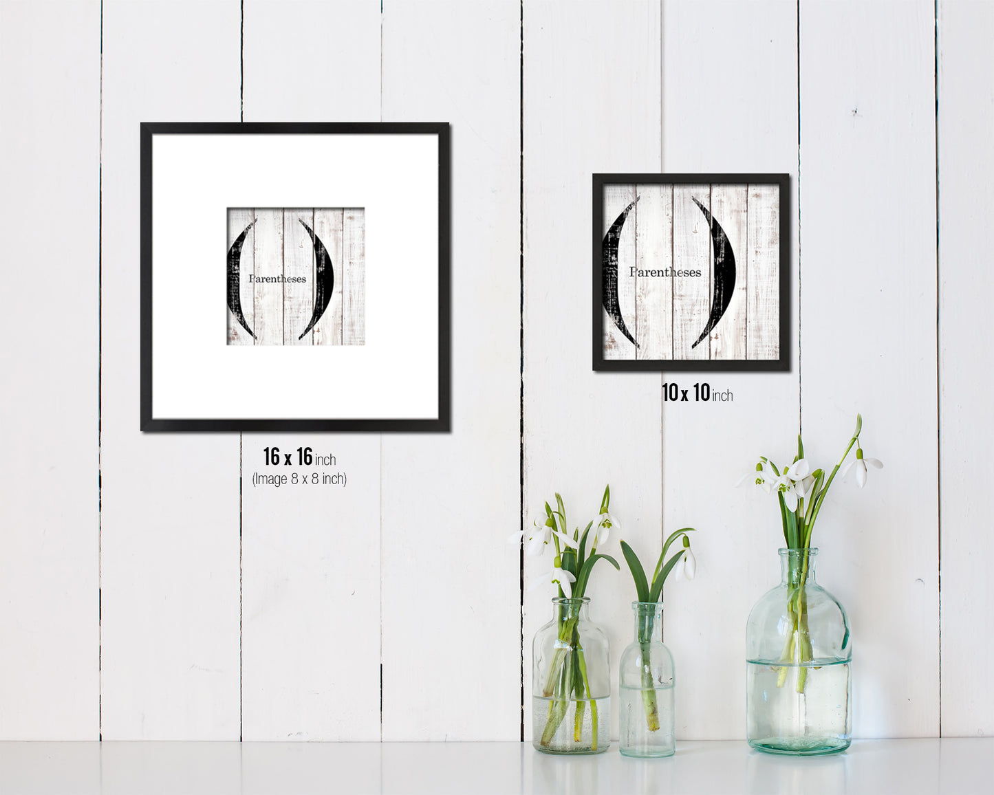 Parentheses Punctuation Symbol Framed Print Home Decor Wall Art Teacher Gifts