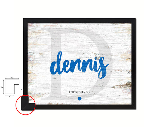 Dennis Personalized Bible Name Plate Framed Print Art Kids Baby Room Wall Decor Gifts