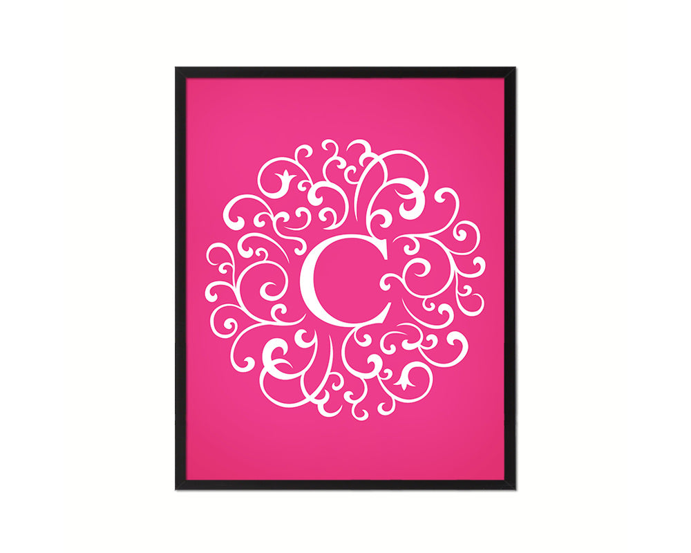 Letter C Personalized Mandela Monogram Framed Prints Wall Art