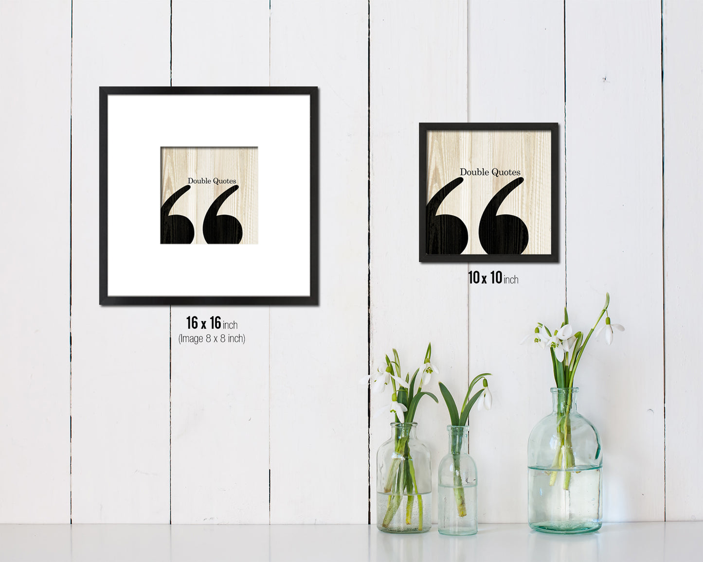 Double Quotes Punctuation Symbol Framed Print Home Decor Wall Art Teacher Gifts