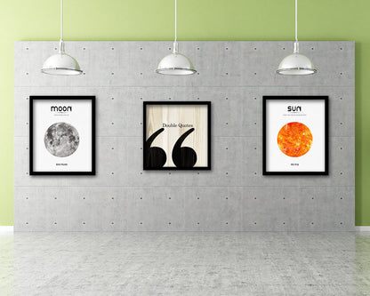 Double Quotes Punctuation Symbol Framed Print Home Decor Wall Art Teacher Gifts