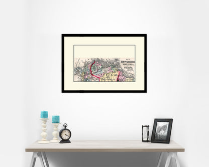 Venezuela Old Map Framed Print Art Wall Decor Gifts