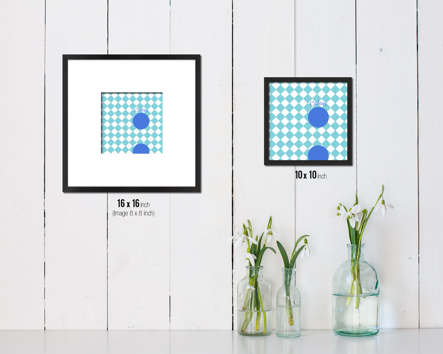 Colon Punctuation Symbol Framed Print Home Decor Wall Art Teacher Gifts