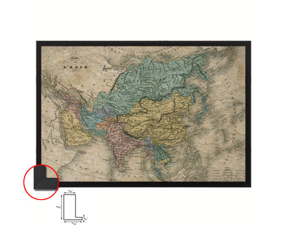 Asia 1860 Historical Map Framed Print Art Wall Decor Gifts