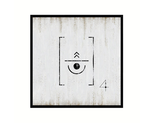 Letter H Custom Scrabble Sign Framed Prints Wall Art Decor Gifts, White Wash