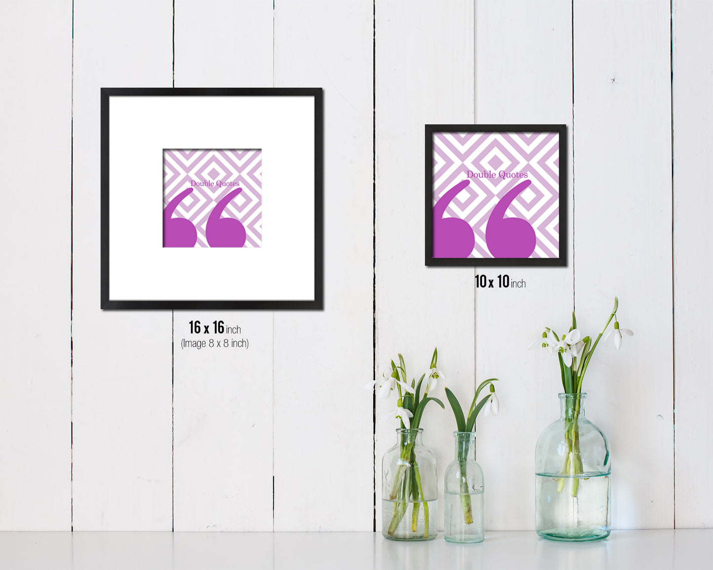 Double Quotes Punctuation Symbol Framed Print Home Decor Wall Art Teacher Gifts
