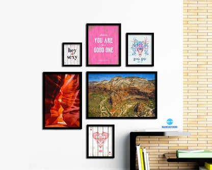 Zion National Park Utah Landscape Painting Print Art Frame Home Wall Decor Gifts