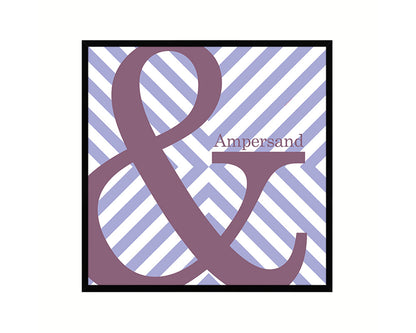 Ampersand Punctuation Symbol Framed Print Home Decor Wall Art Teacher Gifts