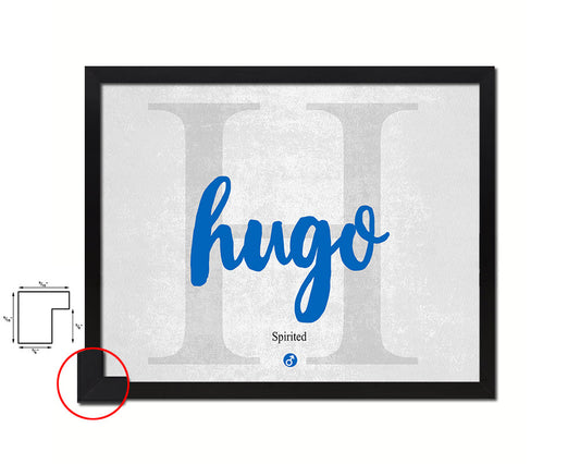 Hugo Personalized Bible Name Plate Framed Print Art Kids Baby Room Wall Decor Gifts
