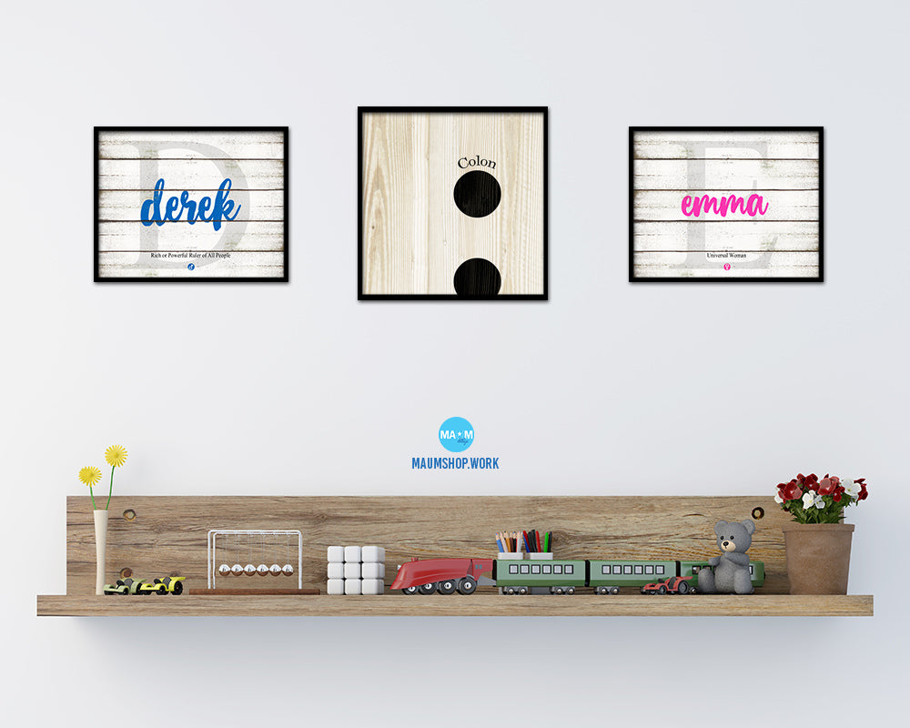 Colon Punctuation Symbol Framed Print Home Decor Wall Art Teacher Gifts