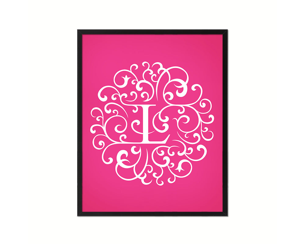 Letter L Personalized Mandela Monogram Framed Prints Wall Art