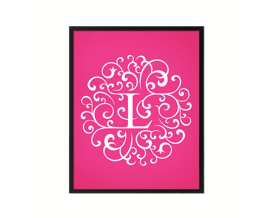 Letter L Personalized Mandela Monogram Framed Prints Wall Art
