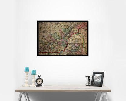 Ontario Canada Vintage Map Framed Print Art Wall Decor Gifts