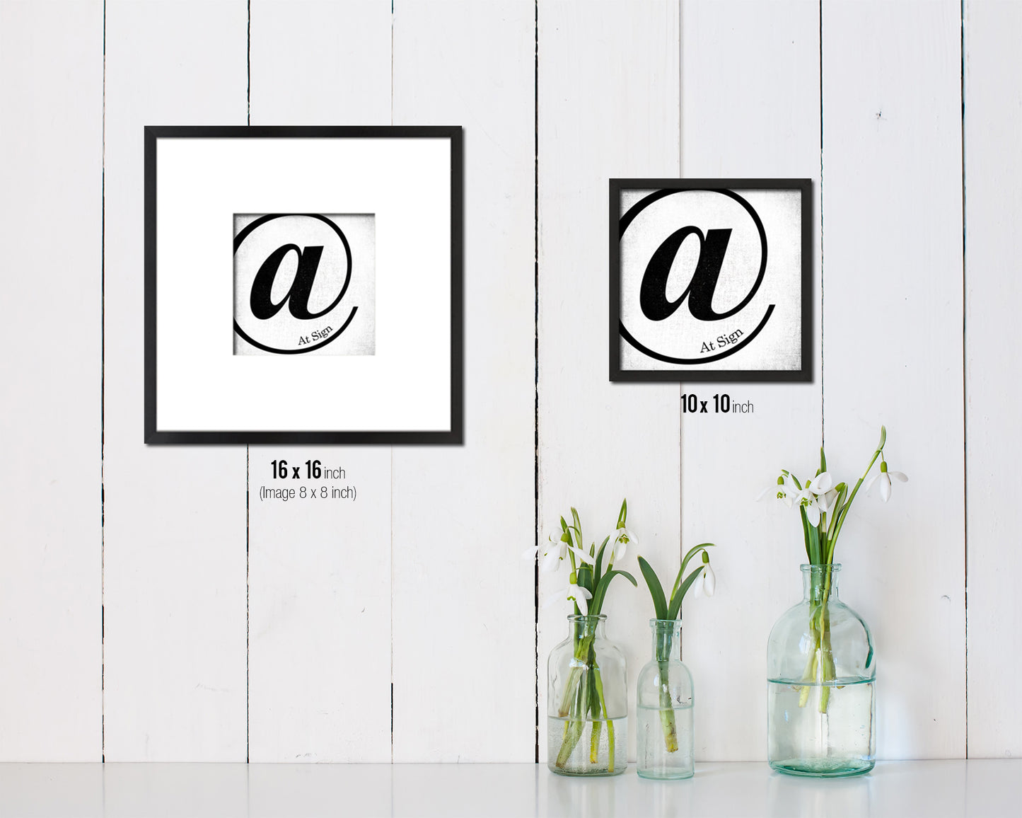 At Sign Punctuation Symbol Framed Print Home Decor Wall Art Teacher Gifts