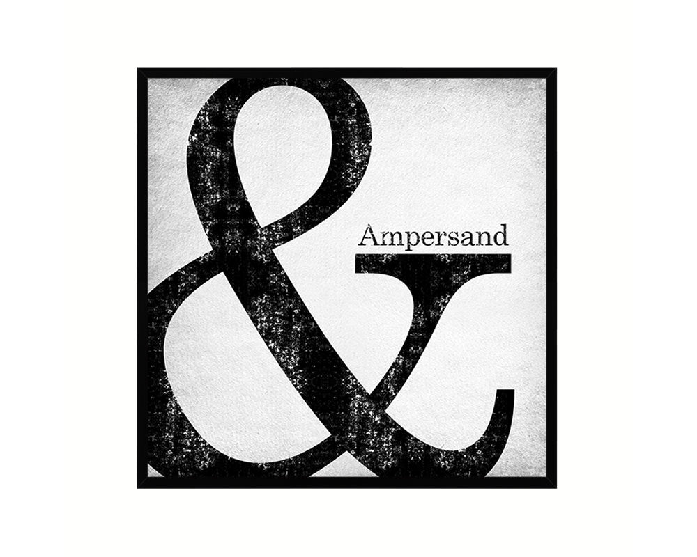 Ampersand Punctuation Symbol Framed Print Home Decor Wall Art Teacher Gifts