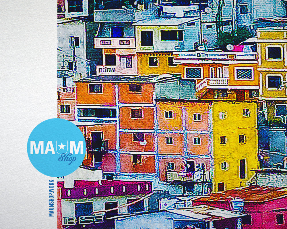 Guayaquil Ecuador Hilltop Church Landscape Painting Print Art Frame Home Wall Decor Gifts