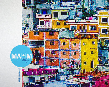 Guayaquil Ecuador Hilltop Church Landscape Painting Print Art Frame Home Wall Decor Gifts