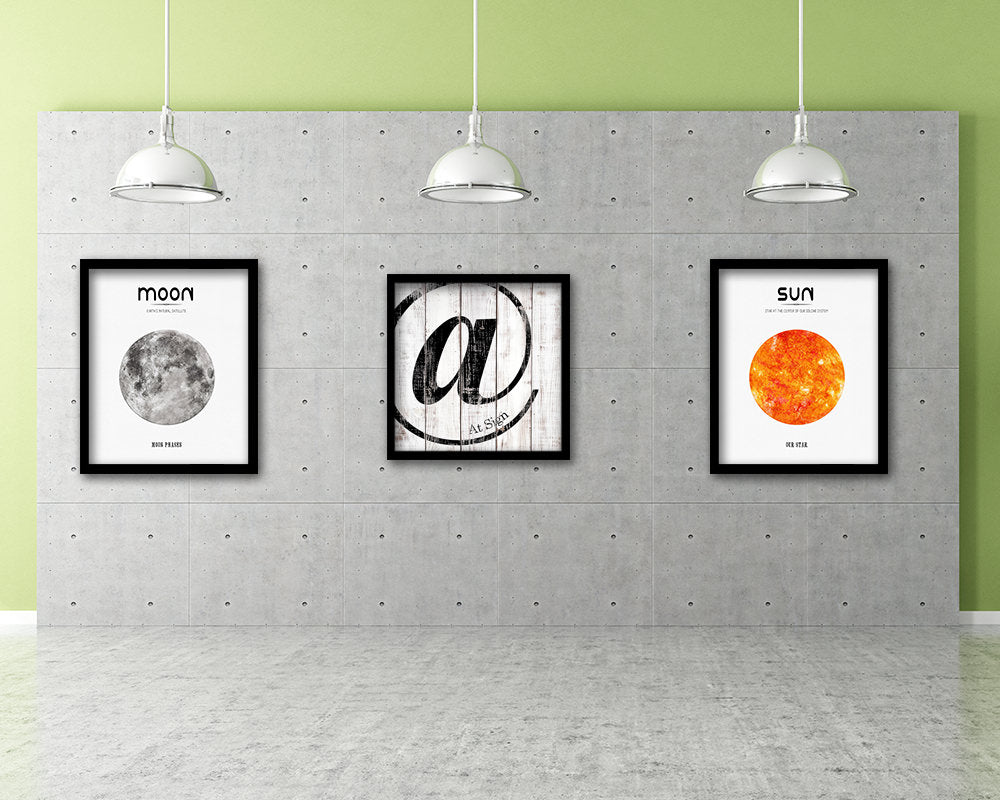 At Sign Punctuation Symbol Framed Print Home Decor Wall Art Teacher Gifts