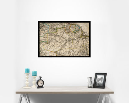 Amazon River Basin Historical Map Framed Print Art Wall Decor Gifts