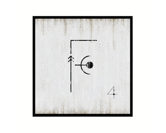 Letter F Custom Scrabble Sign Framed Prints Wall Art Decor Gifts, White Wash