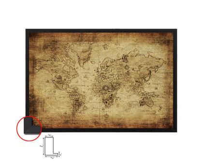 World Historical Map Framed Print Art Wall Decor Gifts