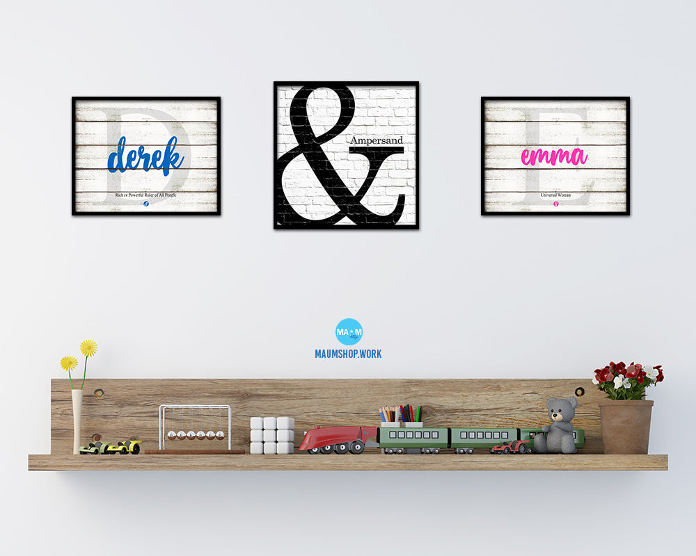 Ampersand Punctuation Symbol Framed Print Home Decor Wall Art Teacher Gifts