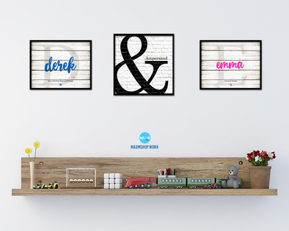 Ampersand Punctuation Symbol Framed Print Home Decor Wall Art Teacher Gifts