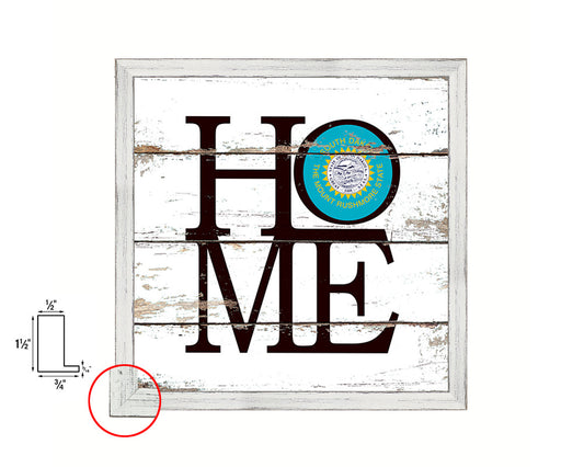 South Dakota State Flag Home Sign Framed Print Decor Wall Art Gifts