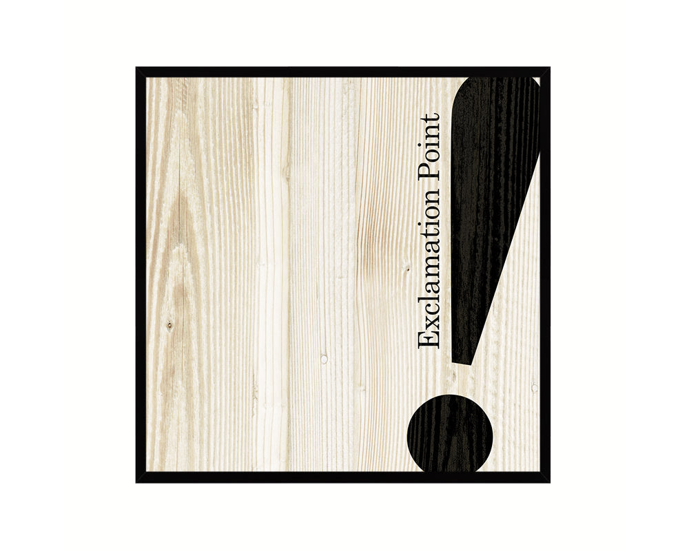 Exclamation Punctuation Symbol Framed Print Home Decor Wall Art Teacher Gifts