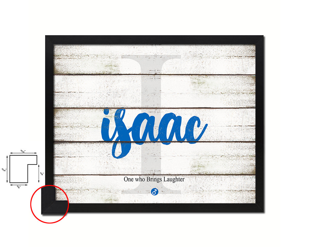 Isaac Personalized Bible Name Plate Framed Print Art Kids Baby Room Wall Decor Gifts