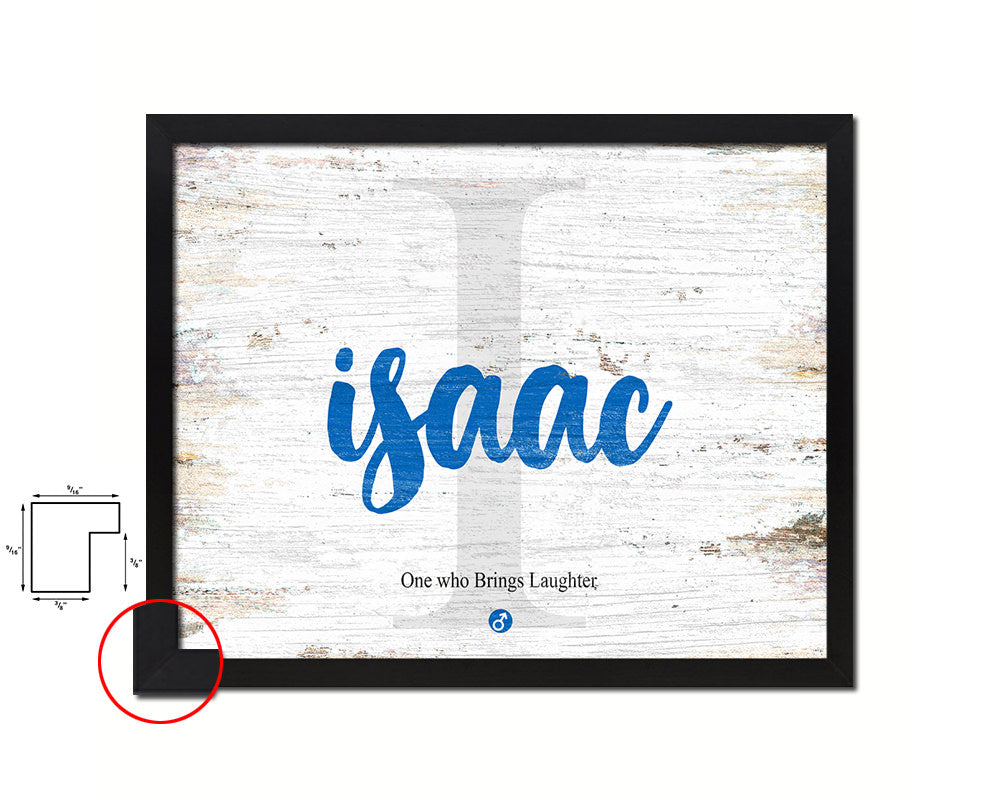 Isaac Personalized Bible Name Plate Framed Print Art Kids Baby Room Wall Decor Gifts