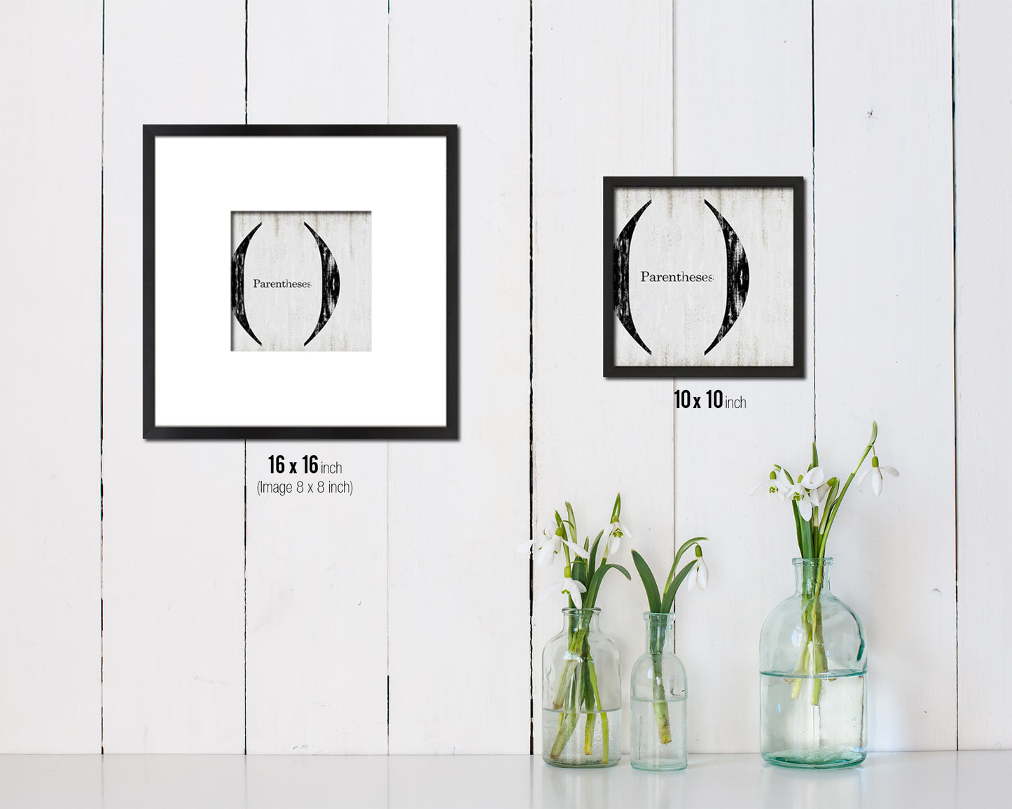 Parentheses Punctuation Symbol Framed Print Home Decor Wall Art Teacher Gifts