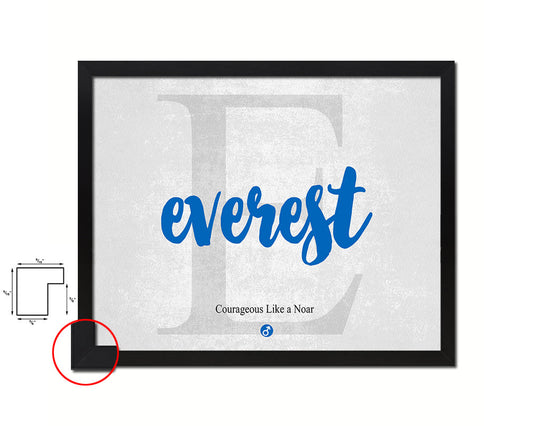 Everest Personalized Bible Name Plate Framed Print Art Kids Baby Room Wall Decor Gifts