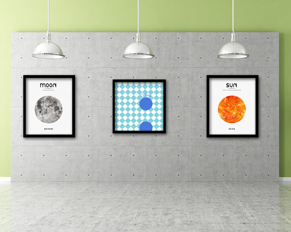 Colon Punctuation Symbol Framed Print Home Decor Wall Art Teacher Gifts