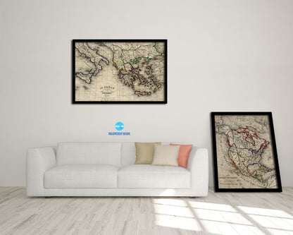 Europe Historical Map Framed Print Art Wall Decor Gifts