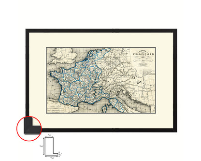 France at the time of the Revolution 1846 Old Map Framed Print Art Wall Decor Gifts