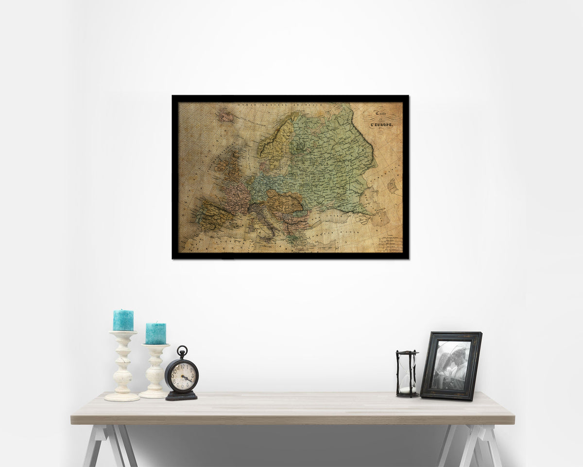 Europe Germany 1908 Vintage Map Framed Print Art Wall Decor Gifts