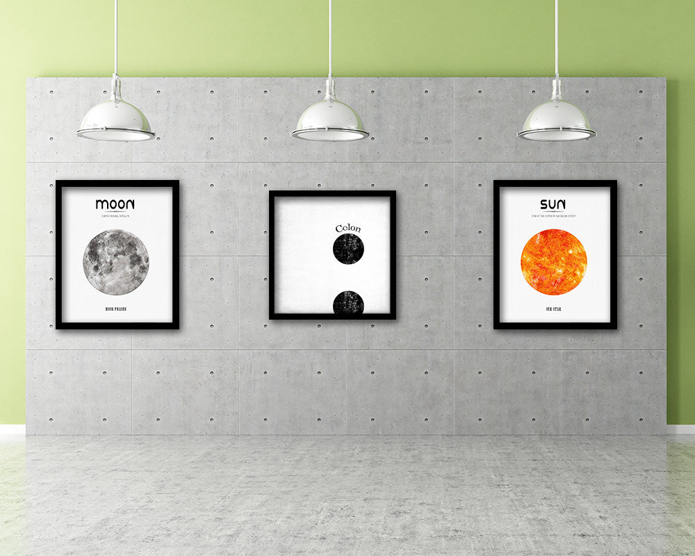 Colon Punctuation Symbol Framed Print Home Decor Wall Art Teacher Gifts