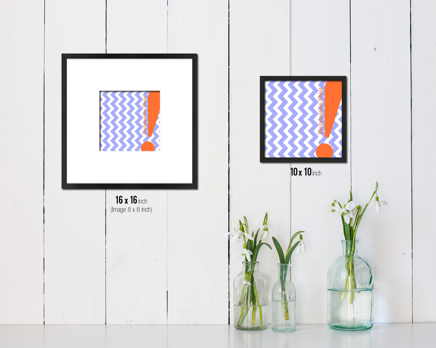 Exclamation Punctuation Symbol Framed Print Home Decor Wall Art Teacher Gifts