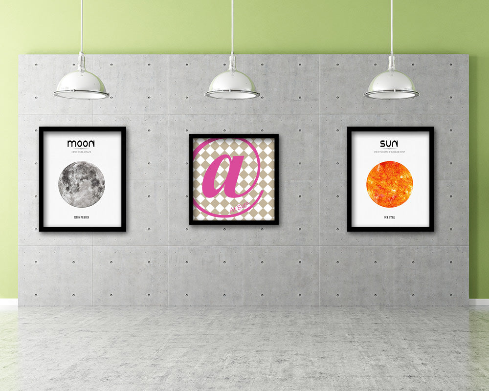 At Sign Punctuation Symbol Framed Print Home Decor Wall Art Teacher Gifts