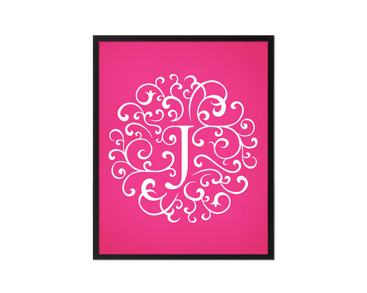 Letter J Personalized Mandela Monogram Framed Prints Wall Art