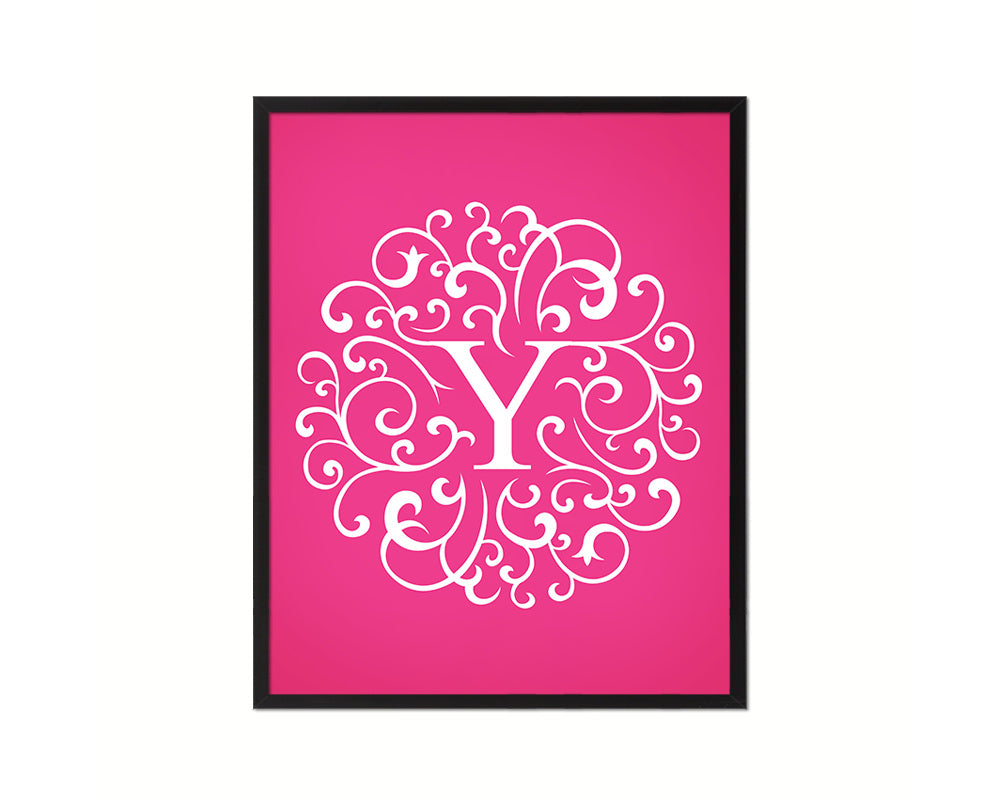 Letter Y Personalized Mandela Monogram Framed Prints Wall Art