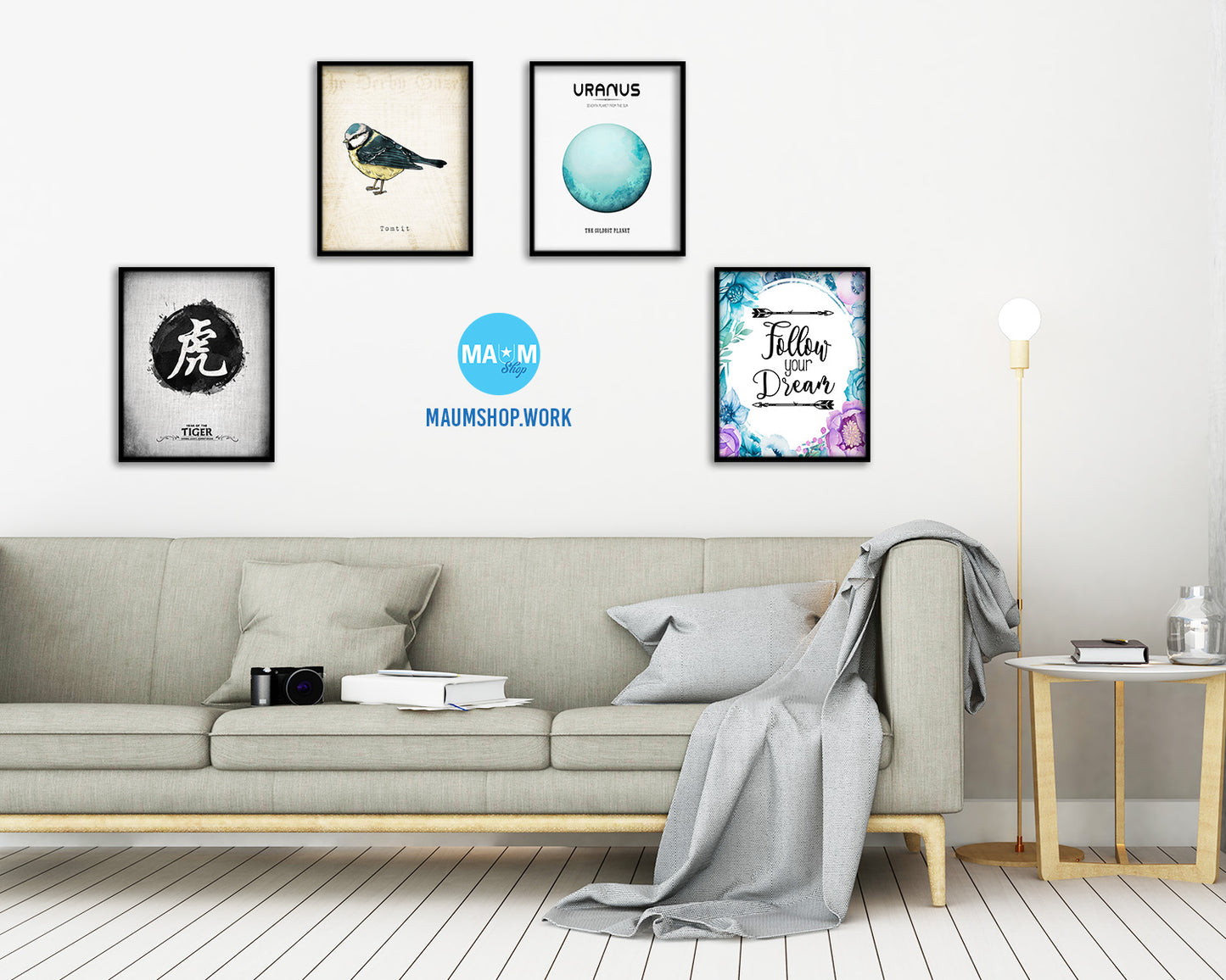 Tomtit Vintage Bird Fine Art Paper Prints Home Decor Wall Art Gifts