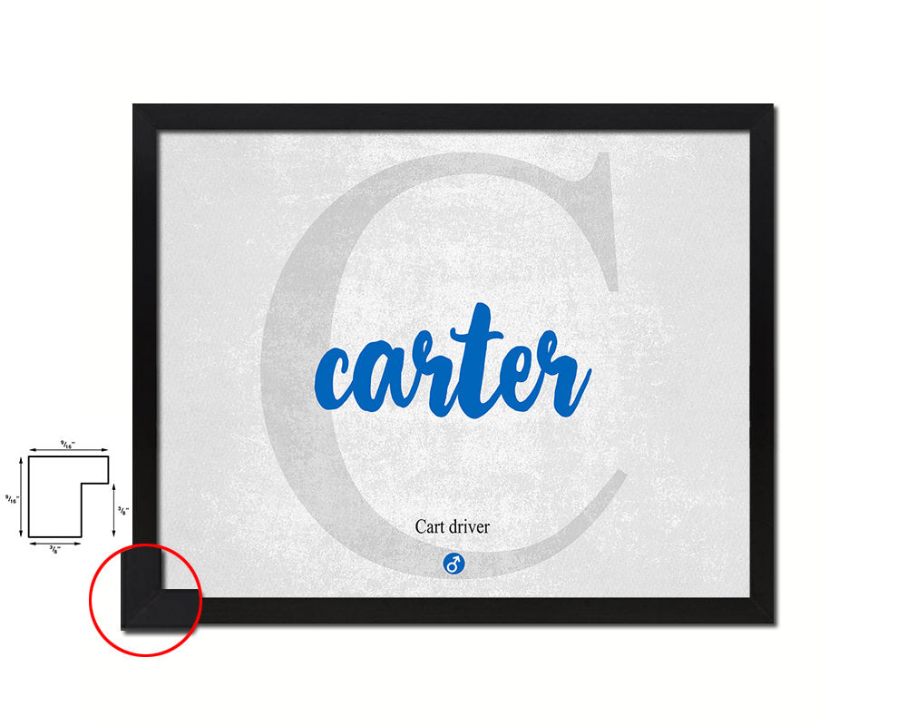 Carter Personalized Bible Name Plate Framed Print Art Kids Baby Room Wall Decor Gifts
