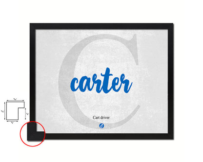 Carter Personalized Bible Name Plate Framed Print Art Kids Baby Room Wall Decor Gifts