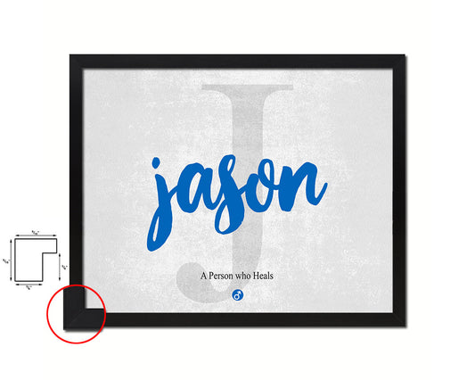 Jason Personalized Bible Name Plate Framed Print Art Kids Baby Room Wall Decor Gifts