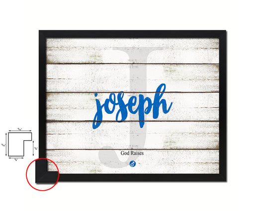 Joseph Personalized Bible Name Plate Framed Print Art Kids Baby Room Wall Decor Gifts